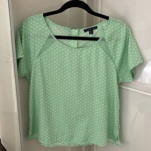 AE Mint Green & Polka Dot Blouse